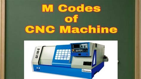 m1 cnc machine|complete list of m codes.